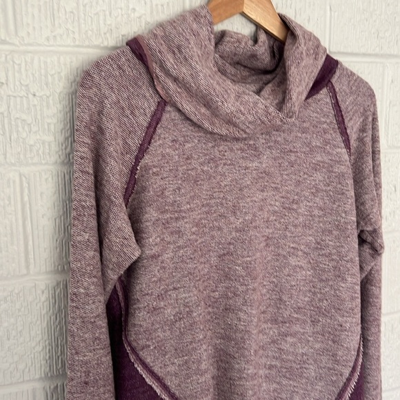 Kuhl Women’s Nova Wool Blend Cowl Neck Sweater Purple Long Sleeve Pullover Large - Picture 5 of 12